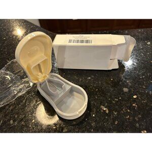 NIB Pill Cutter with Safety Shield, Safely Cut Pills and Vitamins White